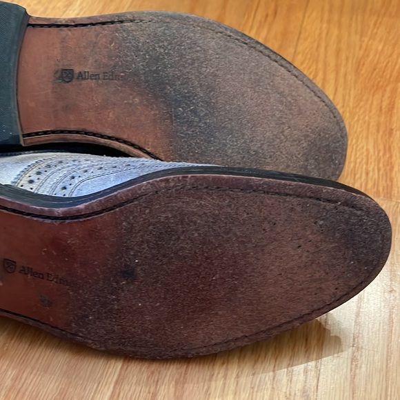 Allen Edmonds McTavish Wingtip Oxford Gray Leather Dress Shoe - Picture 6 of 11